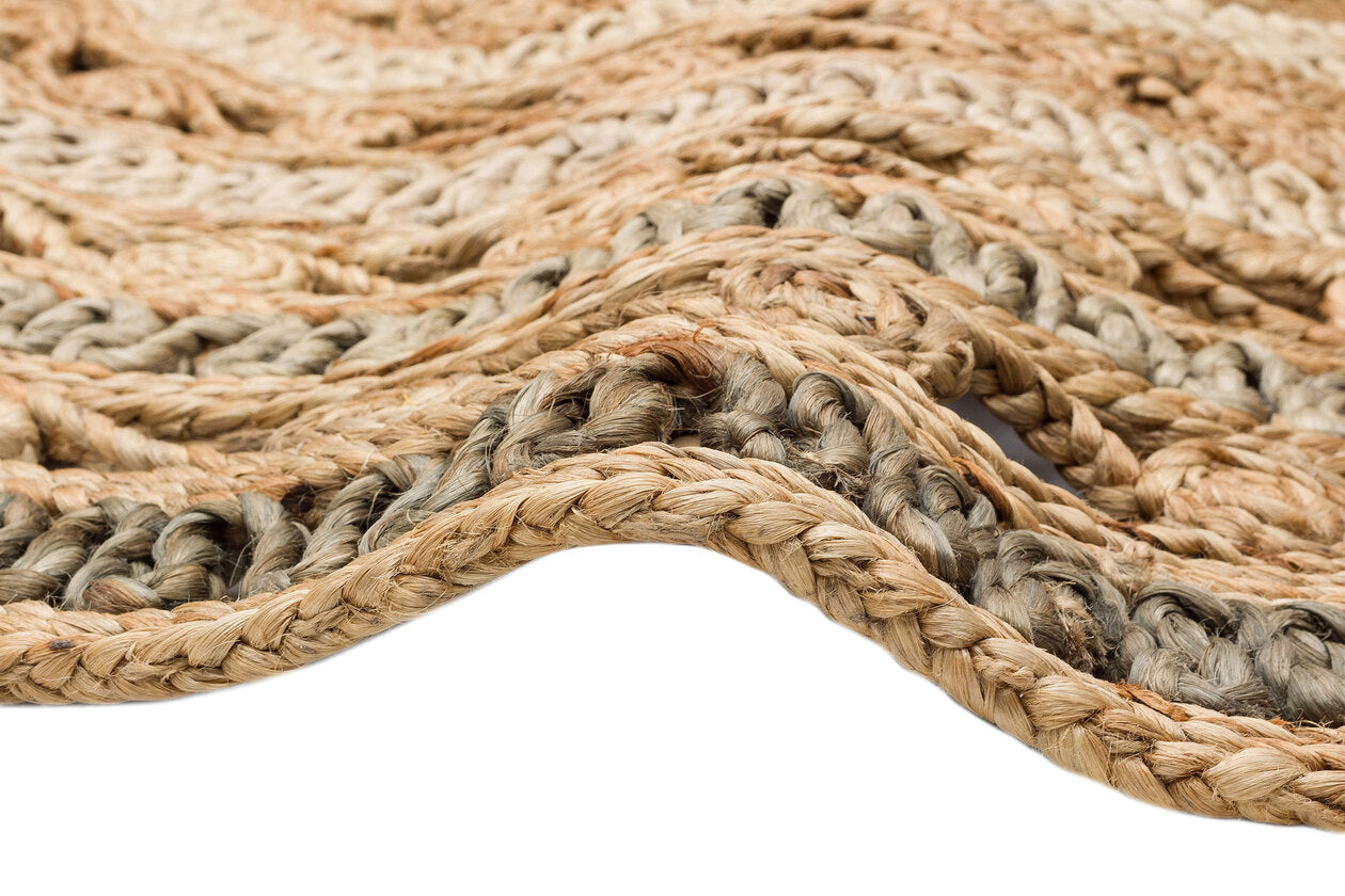 CA-106 NAT.GREY DEGRADE XW - SOLO - Yuvarlak veya Oval El Dokuma Naturel Jüt Hasır Halı